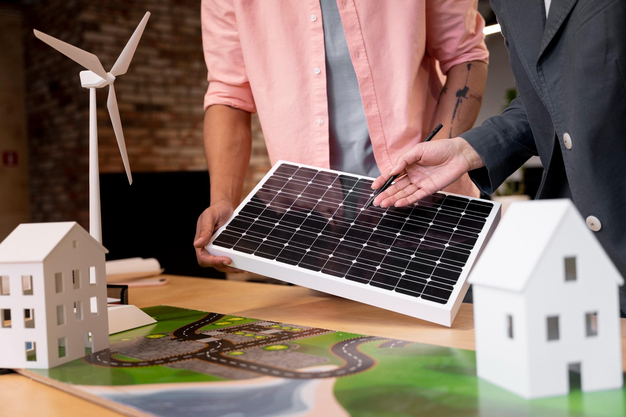 Energieplannen op een bureau